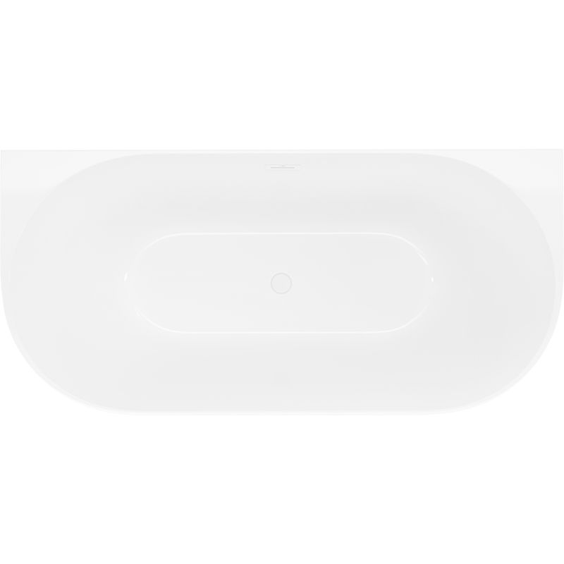 Mexen Oval Slim voľne stojaca vaňa pri stene 170 x 80 cm, biela, biely prepad - 52661708000-20