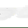Mexen Oval Slim voľne stojaca stena 170 x 80 cm, biela, prepad matná zlatá - 52661708000-55
