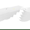 Mexen Oval Slim voľne stojaca stena 170 x 80 cm, biela, prepad matná zlatá - 52661708000-55