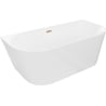 Mexen Oval Slim voľne stojaca vaňa pri stene 170 x 80 cm, biela, prepad medená kartáčovaná - 52661708000-65