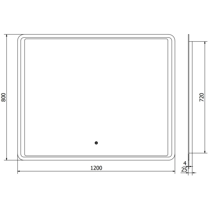 Mexen Zusa osvetlené zrkadlo do kúpeľne 120 x 80 cm, LED 6000K, protihmla - 9808-120-080-611-00