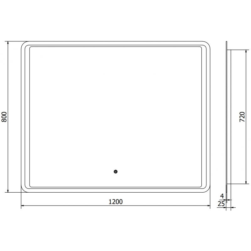 Mexen Zusa podsvietené kúpeľňové zrkadlo 120 x 80 cm, LED 6000K, proti zahmlievaniu - 9808-120-080-611-00