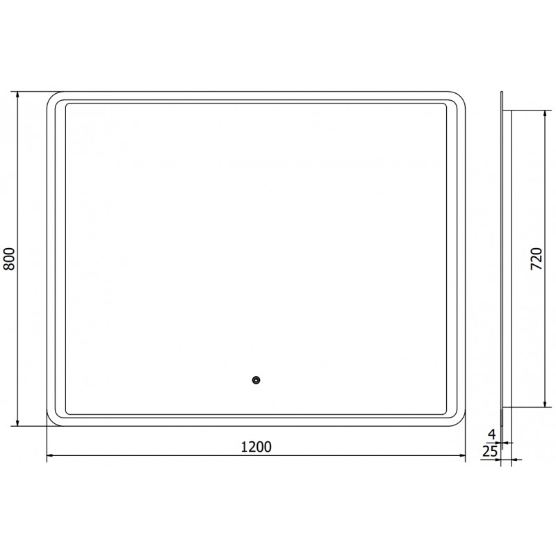 Mexen Zusa podsvietené zrkadlo do kúpeľne 120 x 80 cm, LED 6000K, proti zahmlievaniu - 9808-120-080-611-00
