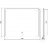 Mexen Zusa osvetlené zrkadlo do kúpeľne 120 x 80 cm, LED 6000K, protihmla - 9808-120-080-611-00