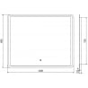 Mexen Zusa podsvietené kúpeľňové zrkadlo 120 x 80 cm, LED 6000K, proti zahmlievaniu - 9808-120-080-611-00