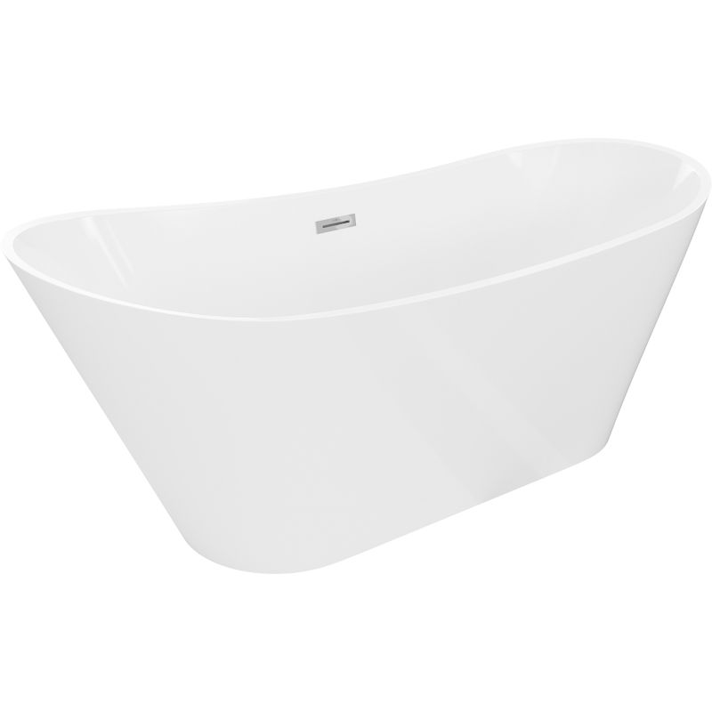 Mexen Dora voľne stojaca vaňa 150 x 75 cm, biela, prepad chróm - 52071507500-01