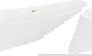 Mexen Dora voľne stojaca vaňa 150 x 75 cm, biela, zlatý brúsený prepad - 52071507500-55