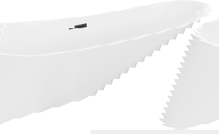 Mexen Dora voľne stojaca vaňa 150 x 75 cm, biela, čierny preliv - 52071507500-70