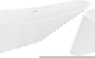 Mexen Dora samostatne stojaca vaňa 150 x 75 cm, biela, biely prepad - 52071507500-20