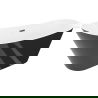 Mexen Dora voľne stojaca vaňa 150 x 75 cm, biela/čierna, preliv gun metal - 52071507575-95