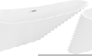 Mexen Dora voľne stojaca vaňa 160 x 75 cm, biela, preliv chróm - 52071607500-01