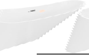 Mexen Dora voľne stojaca vaňa 160 x 75 cm, biela, prepadové ružové zlato - 52071607500-60