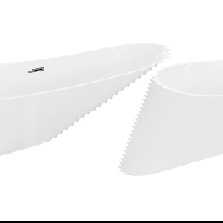 Mexen Dora voľne stojaca vaňa 160 x 75 cm, biela, prepád gun gray brúsený - 52071607500-66