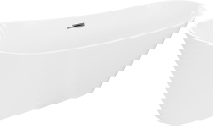 Mexen Dora voľne stojaca vaňa 160 x 75 cm, biela, preliv gun grey brúsený - 52071607500-66