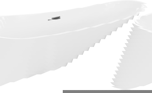 Mexen Dora voľne stojaca vaňa 160 x 75 cm, biela, preliv gun metal - 52071607500-95