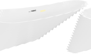 Mexen Dora voľne stojaca vaňa 170 x 75 cm, biela, prepad zlatý - 52071707500-50