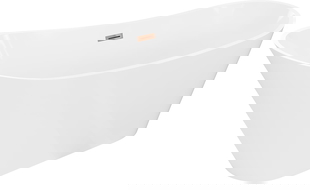 Mexen Dora voľne stojaca vaňa 170 x 75 cm, biela, prepad ružové zlato - 52071707500-60