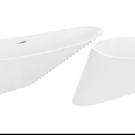 Mexen Dora voľne stojaca vaňa 170 x 75 cm, biela, prepadový odtok z brúseného niklu - 52071707500-97