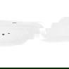 Mexen Dora voľne stojaca vaňa 170 x 75 cm, biela/čierna, prepad gun gray kartáčovaný - 52071707575-66