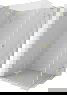 Mexen Lunar L Duo sprchová kabína otvárateľná ľavá 95 x 80 cm, transparentná, zlatá brúsená - 834L-095L-080P-55-00