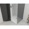 Mexen Roma otváracia sprchová kabína 100 x 80 cm, grafit, chróm + vanička Flat, biela - 854-100-080-01-40-4010
