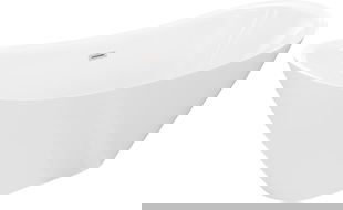 Mexen Lotos voľne stojaca vaňa 140 x 75 cm, biela, prepad brúsený nikel - 52051407700-97