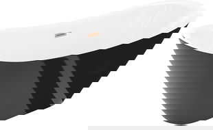 Mexen Lotos voľne stojaca vaňa 140 x 75 cm, biela/čierna, prepad meď kartáčovaná - 52051407775-65