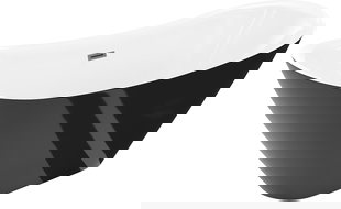 Mexen Lotos voľne stojaca vaňa 140 x 75 cm, biela/čierna, prepad gun metal - 52051407775-95