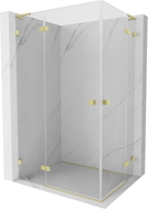 Mexen Lunar L Duo sprchová kabína ľavá 105 x 95 cm, transparentná, zlatá kartáčovaná - 834L-105L-095P-55-00