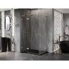 Mexen Lunar L Duo sprchová kabína ľavá 105 x 95 cm, transparentná, zlatá kartáčovaná - 834L-105L-095P-55-00