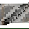 Mexen Roma sprchový kút otvárací 110 x 70 cm, grafit, chróm + vanička Flat, biely - 854-110-070-01-40-4010