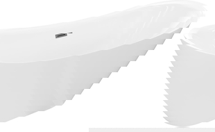 Mexen Lotos voľne stojaca vaňa 150 x 75 cm, biela, preliv gun metal - 52051507700-95