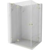 Mexen Lunar L Duo sprchová kabína s otváracími dverami 115 x 75 cm, transparentná, zlatá kartáčovaná - 834L-115L-075P-55-00