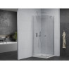 Mexen Pretoria sprchovací kút výklopný 70 x 70 cm, priehľadný, chróm + vanička Flat - 852-070-070-01-00-4010