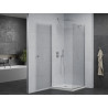 Mexen Pretoria sprchovací kút výklopný 70 x 70 cm, priehľadný, chróm + vanička Flat - 852-070-070-01-00-4010