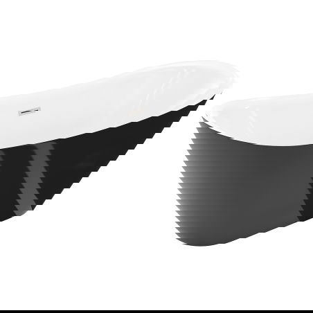 Mexen Lotos voľne stojaca vaňa 150 x 75 cm, biela/čierna, prepad nikel kartáčovaný - 52051507775-97