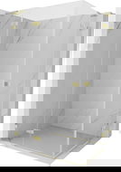 Mexen Lunar L Duo sprchová kabína otočná ľavá 120 x 85 cm, transparentná, zlatá kartáčovaná - 834L-120L-085P-55-00