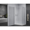 Mexen Pretoria otváracia sprchová kabína 90 x 80 cm, transparentná, chróm + vanička Flat - 852-090-080-01-00-4010