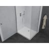 Mexen Pretoria sprchovací kút s otváracími dverami 100 x 90 cm, priehľadný, chróm + sprchová vanička Flat - 852-100-090-01-00-4?