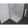 Mexen Pretoria sprchovací kút s otváracími dverami 100 x 90 cm, priehľadný, chróm + sprchová vanička Flat - 852-100-090-01-00-4?