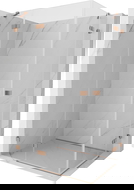 Mexen Lunar Duo sprchová kabína ľavá 100 x 80 cm, transparentná, brúsená meď - 834-100L-080P-65-00