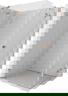 Mexen Lunar Duo sprchový kút, skladací ľavý 100 x 90 cm, transparentný, brúsená meď - 834-100L-090P-65-00