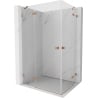 Mexen Lunar Duo sprchovací kút s dverami 100 x 95 cm, priehľadný, brúsená meď - 834-100L-095P-65-00