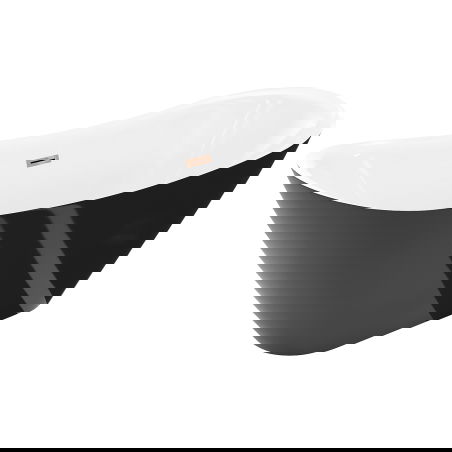 Mexen Lotos voľne stojaca vaňa 170 x 75 cm, biela/čierna, preliv ružové zlato - 52051707775-60