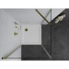 Mexen Pretoria sklopná sprchová kabína 80 x 80 cm, priehľadná, zlatá + sprchová vanička Flat - 852-080-080-50-00-4010