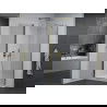 Mexen Pretoria sprchová kabína, kyvné dvere 80 x 80 cm, transparentnéné, zlatá + závesný bidet Flat - 852-080-080-50-00-4010