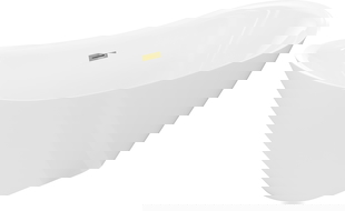 Mexen Lotos voľne stojaca vaňa 180 x 75 cm, biela, zlatý prepad - 52051807700-50