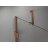 Mexen Lunar Duo sprchový kút 120 x 85 cm, transparentný, brúsená meď - 834-120L-085P-65-00