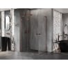 Mexen Lunar L Duo sprchovací kút s výklopnými dverami 120 x 75 cm, transparentný, ružové zlato - 834L-120L-075P-60-00