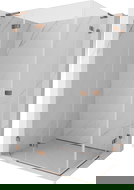 Mexen Lunar L Duo sprchová kabína výklopná ľavá 120 x 95 cm, transparentná, ružové zlato - 834L-120L-095P-60-00